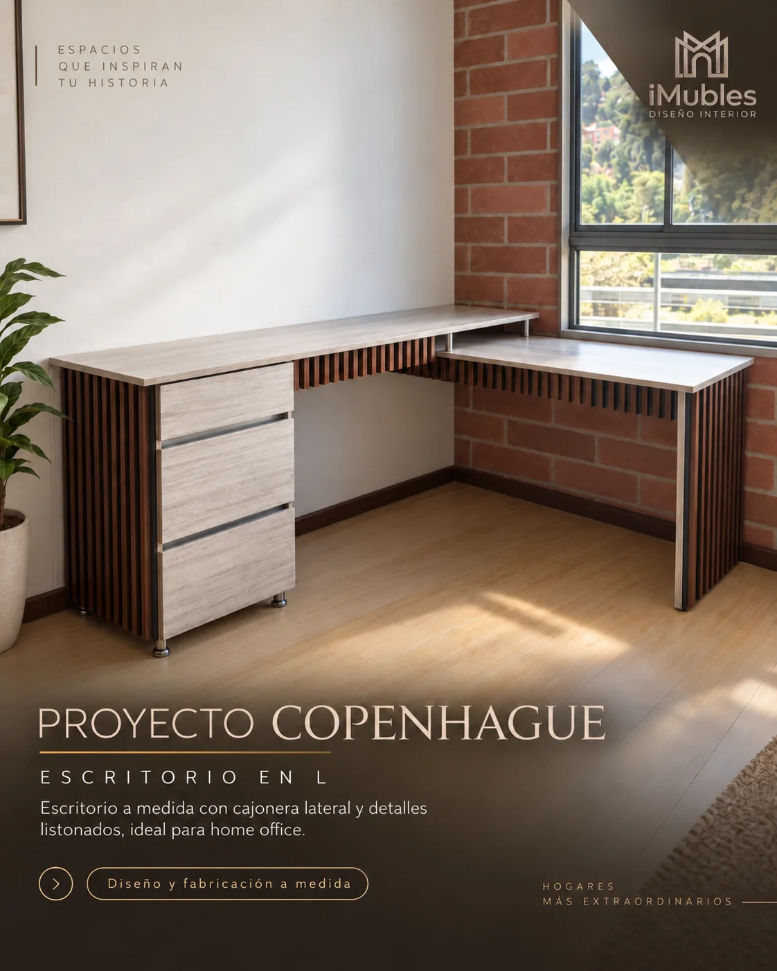 Proyecto Copenhague, escritorio en L
