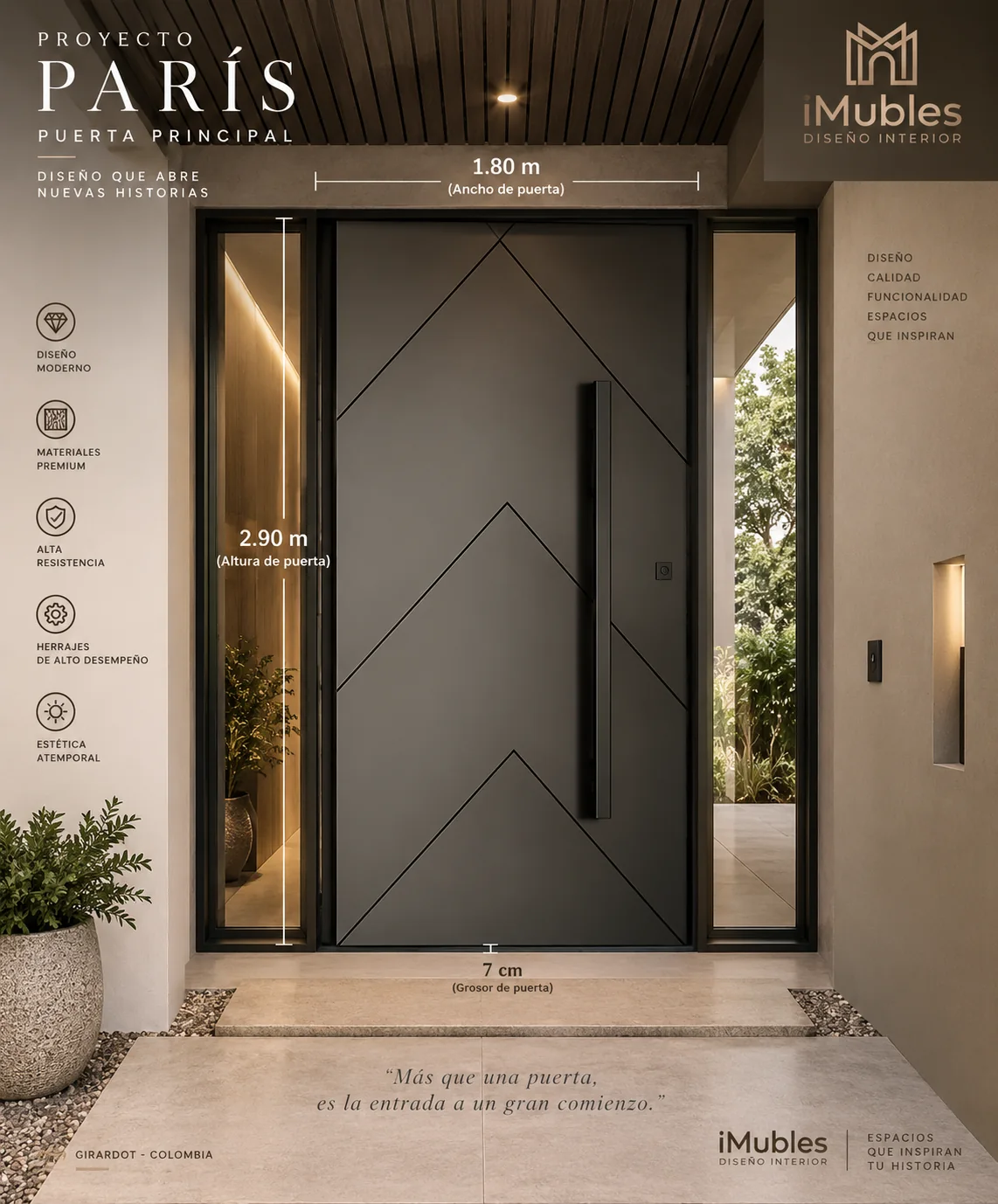 Proyecto París, puerta principal iMubles